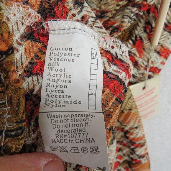 Paradise Coverup Womens Size Medium Sleeveless Boho Tunic Mesh Animal Print New - Picture 7 of 9